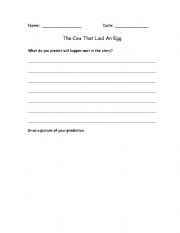 English worksheet: The Cow That Laid An Egg