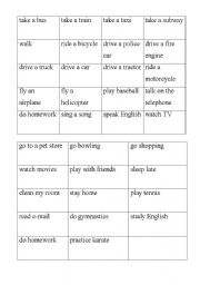 English worksheet: Review vocabulary