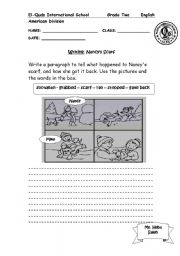 English Worksheet: Nancys Scarf