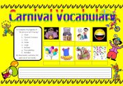 English Worksheet: Carnival vocabulary