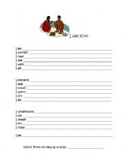 English Worksheet: I Am Kino