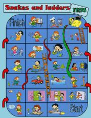 Snakes and ladders (Verbs boardgame)