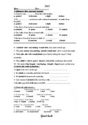 English worksheet: test