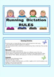 English Worksheet: Running dictation Rules and Solutions.3/3