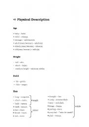 English Worksheet: Describing people