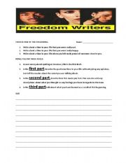 Freedom Writers Inspired Writing Assignment