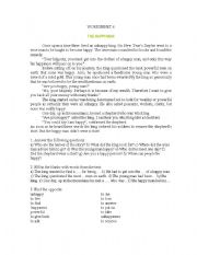 English Worksheet: story