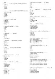 English Worksheet: test