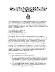 English Worksheet: Shakespeare