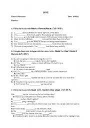 English Worksheet: Must-have to