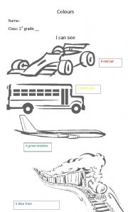 English worksheet: transportation