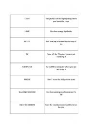 English Worksheet: Eco Tips