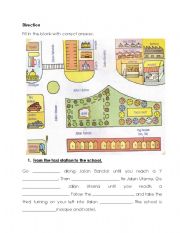 English Worksheet: direction