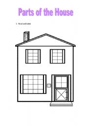 English Worksheet: Parts of the house