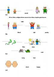 English worksheet:   basic adjectives
