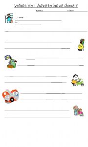 English worksheet: Have to Have (something done)