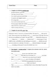 English Worksheet: Second Term Test