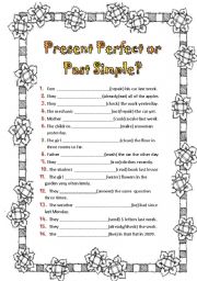 English Worksheet: Present Perfect or past Simple + KEY