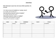English worksheet: Making an Interview about Hobbies