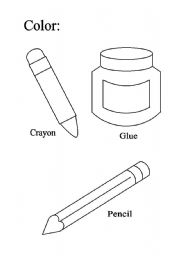English Worksheet: Classroom Objects