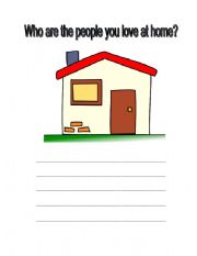 English worksheet: Who are the people that you love?