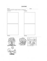 English worksheet: seasons