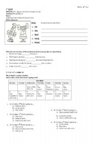 English Worksheet: Quiz abt Comparatives and future with going to