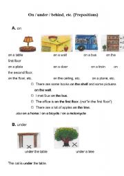 English Worksheet: Prepositions