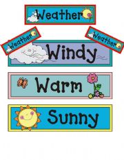 WEATHER CONDITIONS FLASHCARDS