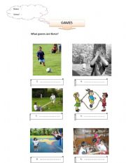 English worksheet: traditional games