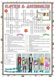 Clothes & Accessories part 3 (crossword)