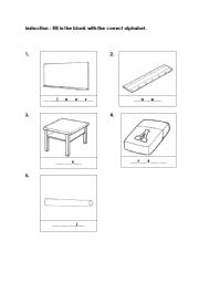 English worksheet: Things in the classroom