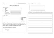 English worksheet: my personal information