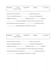 English worksheet: Connective words