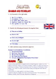 English Worksheet: elementary test