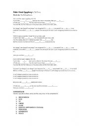 English Worksheet: Learning with (old) songs -The Verve