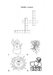 English worksheet: crossword - seasons