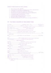 English Worksheet: verbs mixed