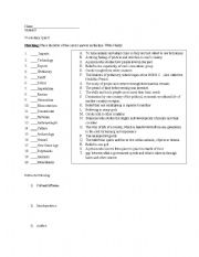 English Worksheet: Foundations of Civilization Vocabulary 