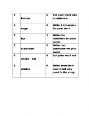 English Worksheet: Vocabulary