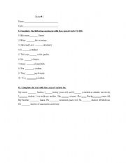 English worksheet: activity verb to be