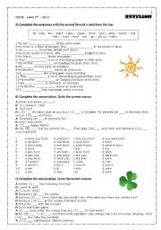 English worksheet: Test on Tenses