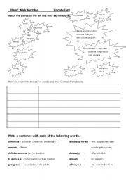 English Worksheet: Vocabulary exercise for 