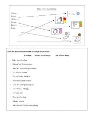 English worksheet: Nouns and colors