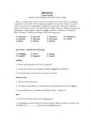 English worksheet: Amadeus