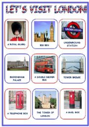 English Worksheet: LETS VISIT  LONDON! (3 pages)