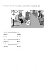 English Worksheet: Prepositions