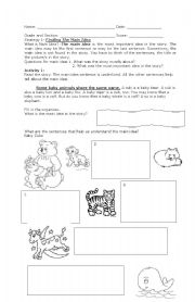 English Worksheet: Main Ideas