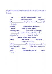 English worksheet: Exercises