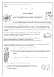 English worksheet: the very busy spiders safari